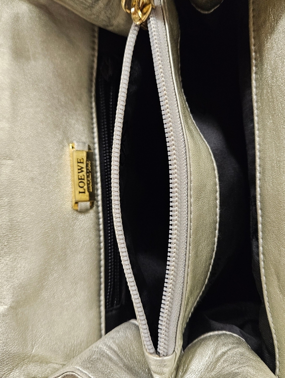 Loewe Nappa Lambskin Leather Knotted Tote Bag In Light Gold - Picture 12 of 15